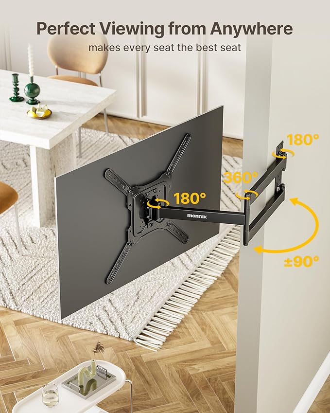 monTEK Long Arm TV Wall Mount for Most 23-65 Inch TVs, 29 Inch Long Extension - Image 3