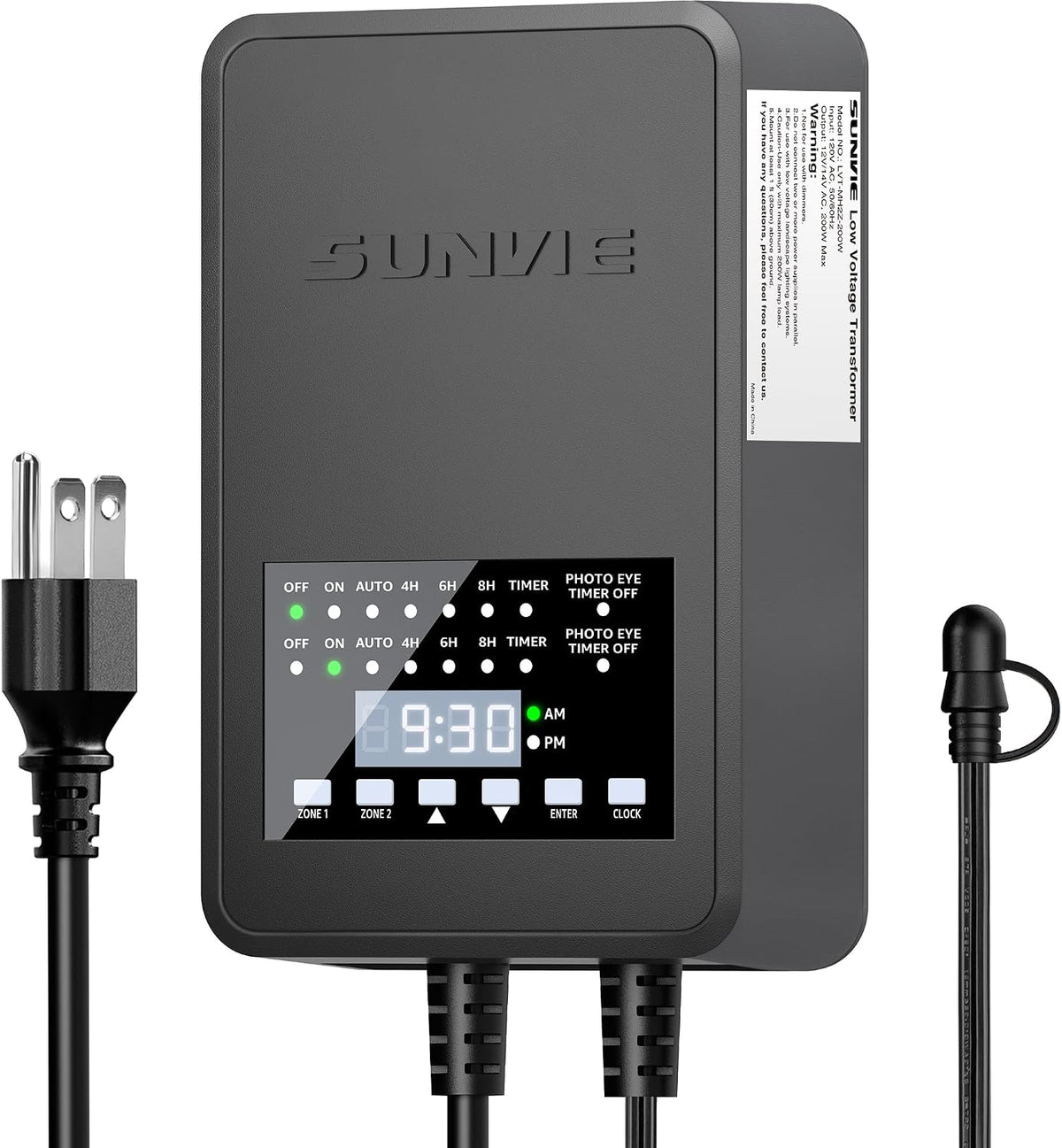 SUNVIE 200W Low Voltage Landscape Transformer