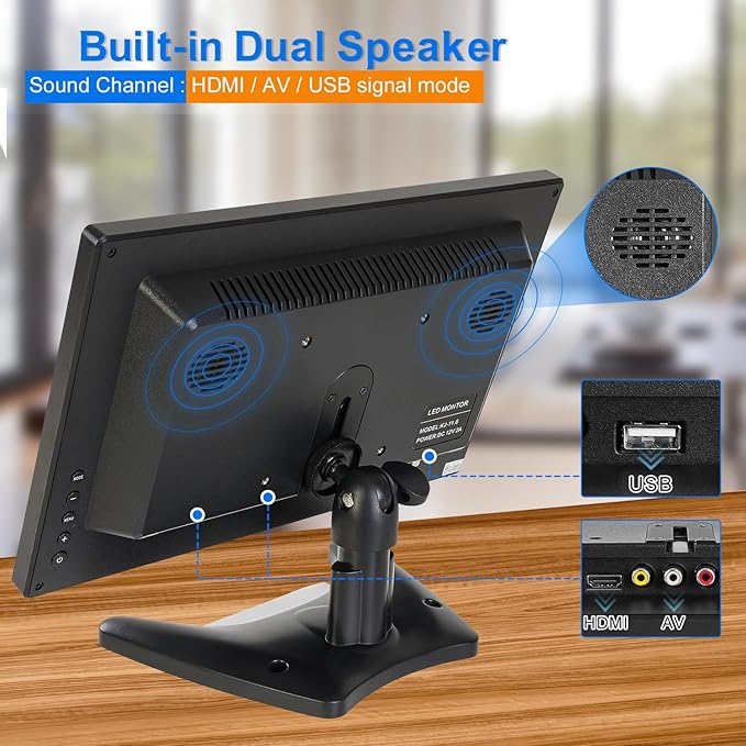 Suprlipy 13.3 inch FHD Small IPS Monitor LCD Display Screen 1920x1080 60Hz 16:9 - Image 5