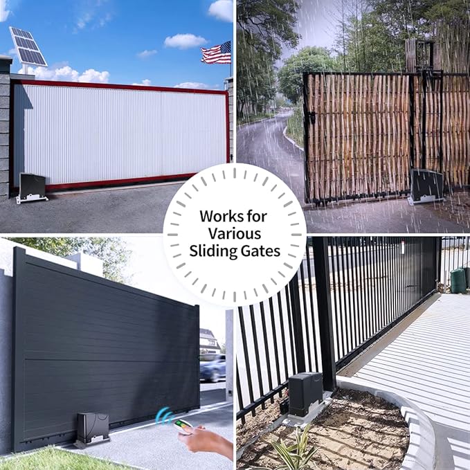 TOPENS DK1000S Solar Sliding Gate Opener Rack Drive Automatic Gate Motor - Image 7
