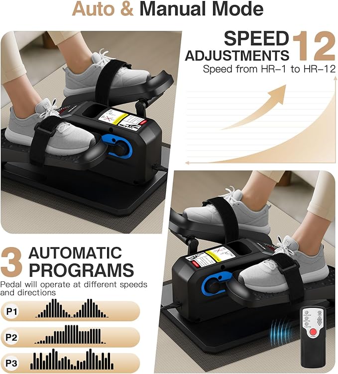 Under Desk Elliptical Machine, Ellipse Leg Exerciser Electric - Image 6
