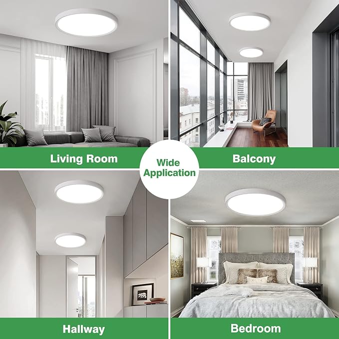 2PK 15.8 Inch LED Flush Mount Ceiling Light, 3000K/4000K/6000K CCT Selectable - Image 7