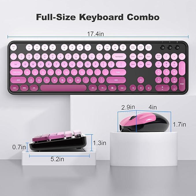 MOFII Wireless Keyboard and Mouse Combo, Full Size 2.4G Plug and Play - Image 7