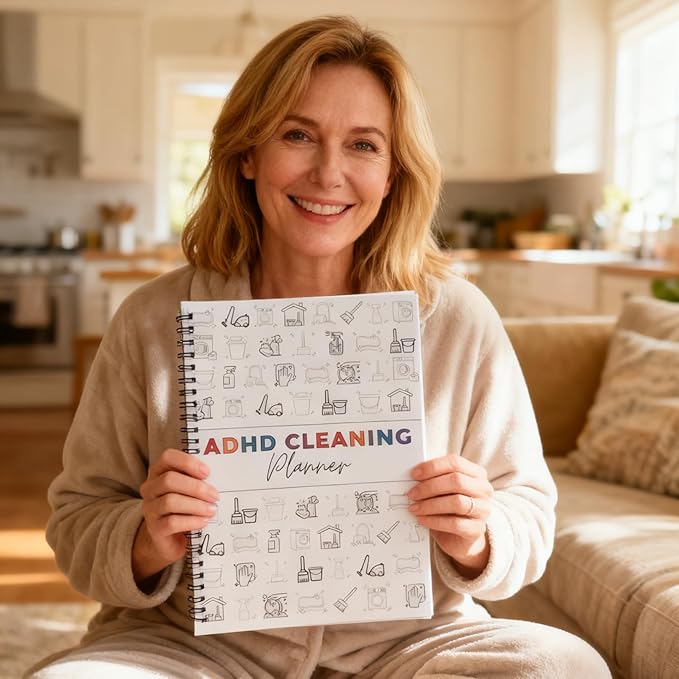 ADHD Cleaning Planner and Organizer, Spiral-Bound Home Management System - Image 4