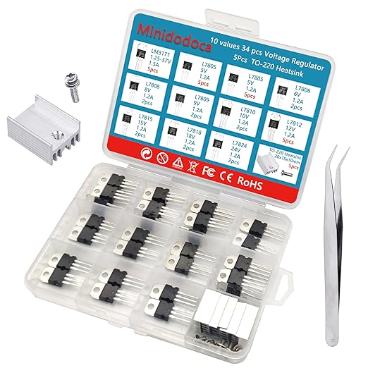 Minidodoca 11 Values 39 Pcs L317 L7805 L7806 L7808 L7809 L7810 L7812 L7815 by minidodoca