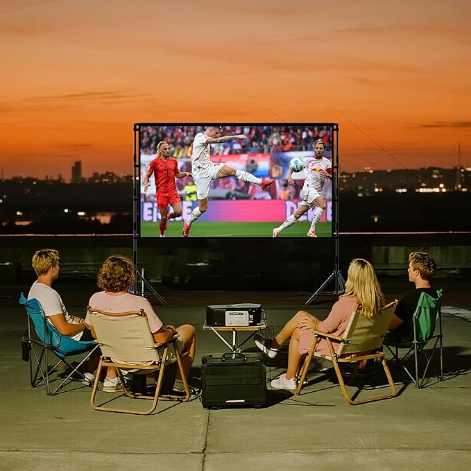TOWOND Projector Screen with Stand, 84 inch Outdoor Projector Screen Portable - Image 2