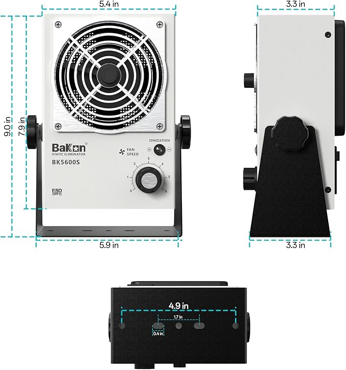 BK5600S Anti-Static Ion Fan, Ion Electric Fan, Static Eliminator, Electronic - Image 3