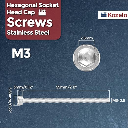 Kozelo 50pcs Socket Head Cap Screws - Image 2