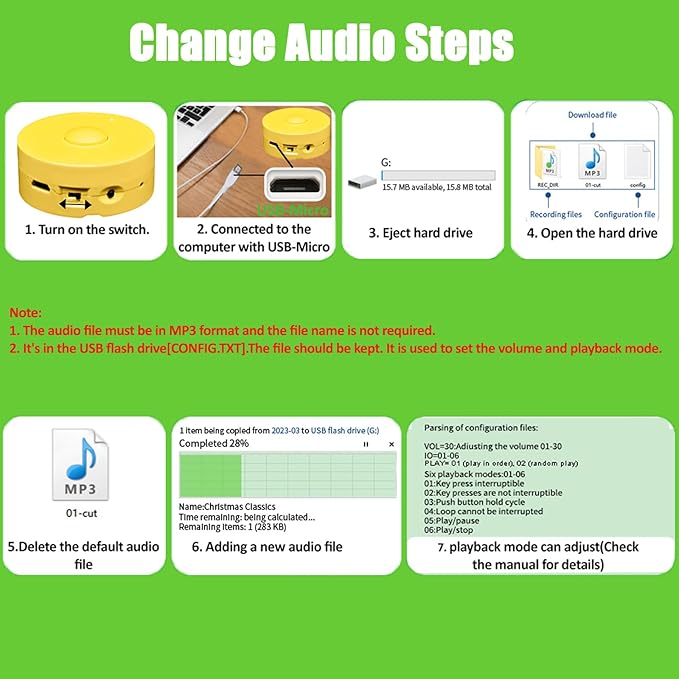 JRGKJCP 16 Minutes Voice Recorder, Record Custom Message - Image 6
