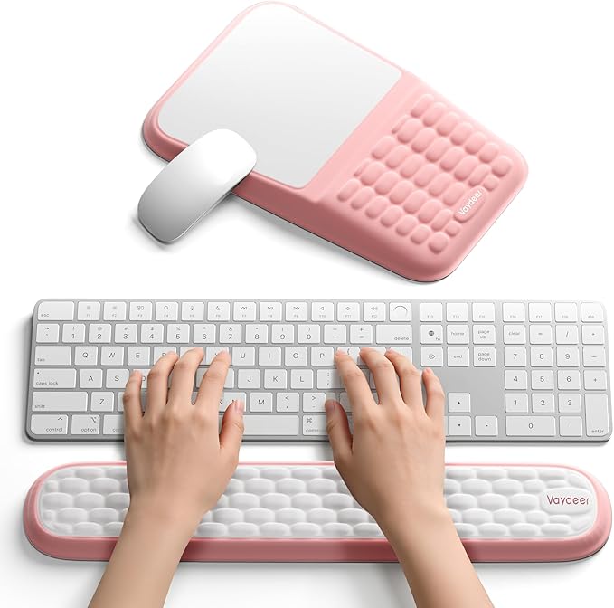 2-in-1 Keyboard & Mouse Wrist Rest Set – Ergonomic Pain-Relief Support by Vaydeer