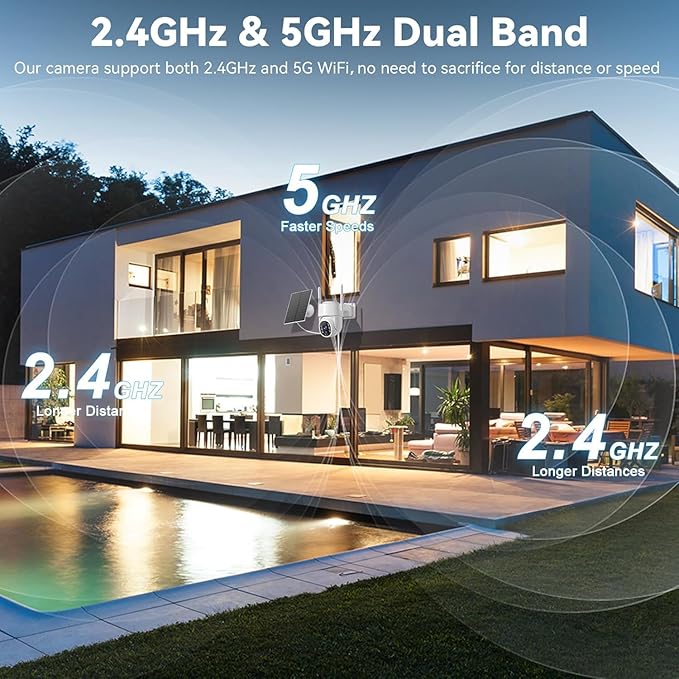 Noaheye Solar Security Cameras Wireless Outdoor, 5G&2.4GHz Cameras - Image 2