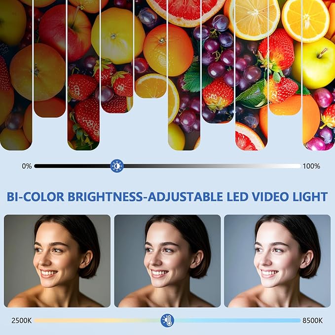 Led Video Light Panel Lighting Kit, QEUOOIY 2-Pack Bi-Color Photography Lighting - Image 5