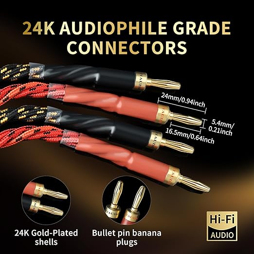 10 AWG 2Pack Audiophile Speaker Cable – Speaker Wire - Image 5