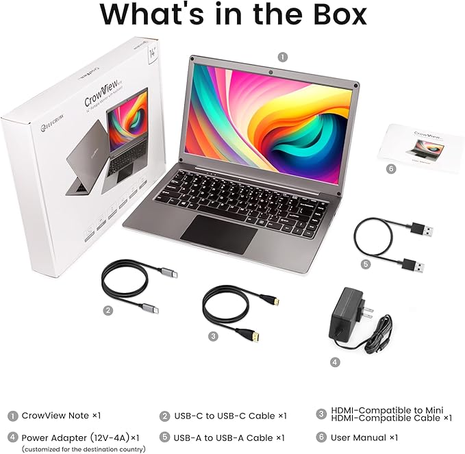 GrowCube Portable Monitor with Keyboard, 14inch 1080P FHD Lapdock Compatible - Image 9
