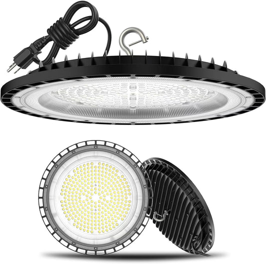 2Pack UFO LED High Bay Light 250w, 5 ft cable