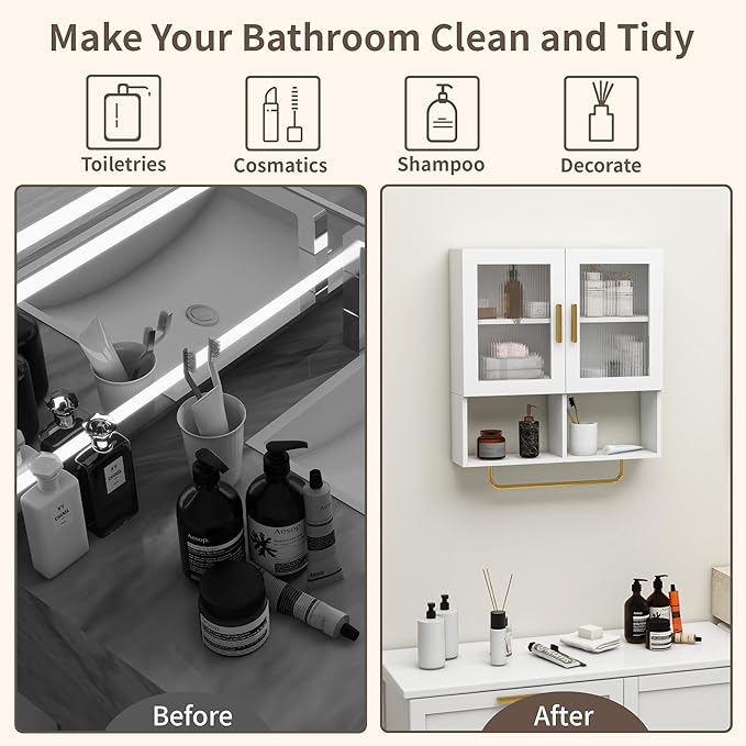 Wall Mounted Bathroom Storage Cabinet Medicine Cabinet - Image 4