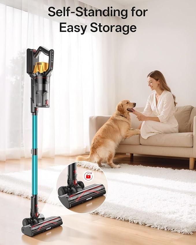 Cordless Vacuum Cleaner, 650W 55KPa 60Mins Vacuum Cleaners - Image 4