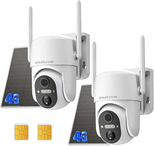 HOSAFE.COM 4G LTE Cellular Security Camera Outdoor, No WiFi Security Camera by HOSAFE