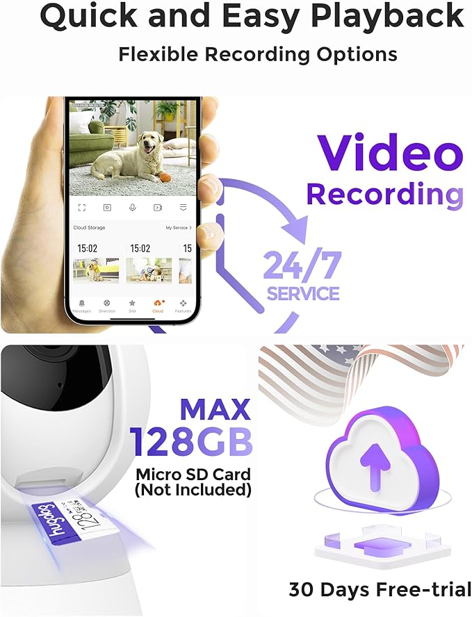 Hugolog 3K 5MP Indoor Pan/Tilt Security Camera - Image 6