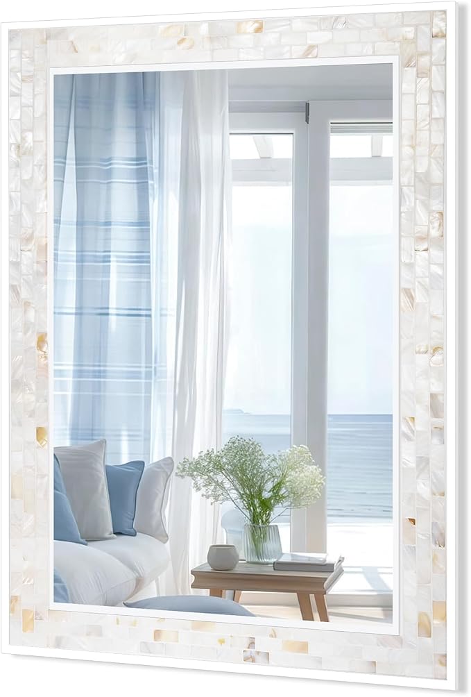 Tanmicoshomy White 24 x 36 Inch Rectangle Bathroom Mirrors - Image 7