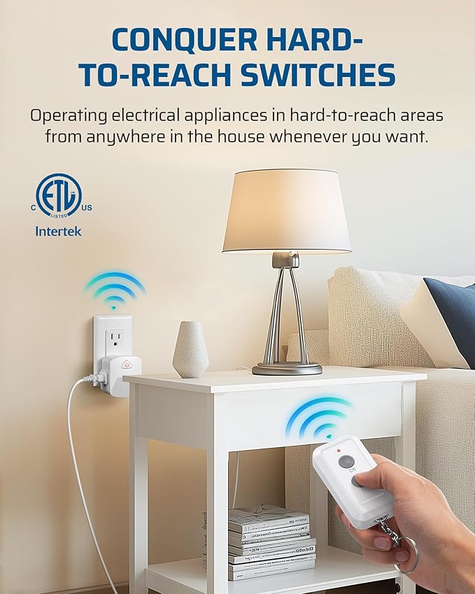 DEWENWILS Remote Control Outlet, Upgraded Version Wireless Remote Light Switch - Image 4