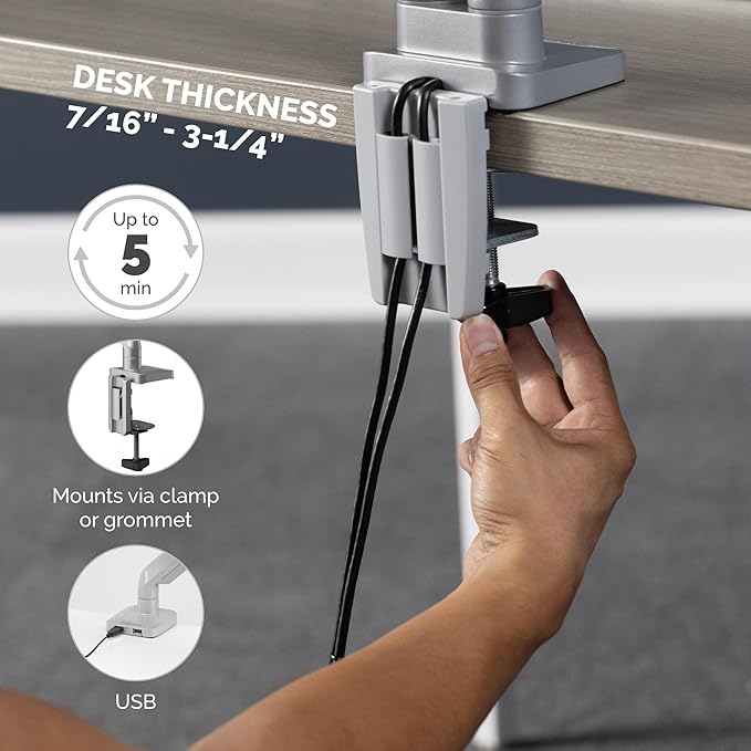 Fellowes Platinum Series Dual Monitor Arm - Image 4