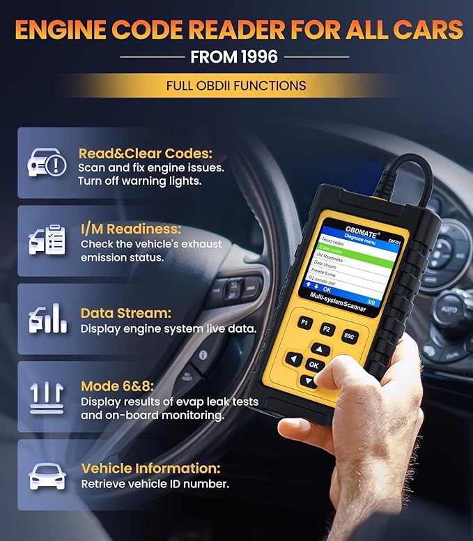 OBDMATE OBD2 Scanner for Toyota/Lexus/Scion, OM701 All Systems Diagnostic Tool - Image 5