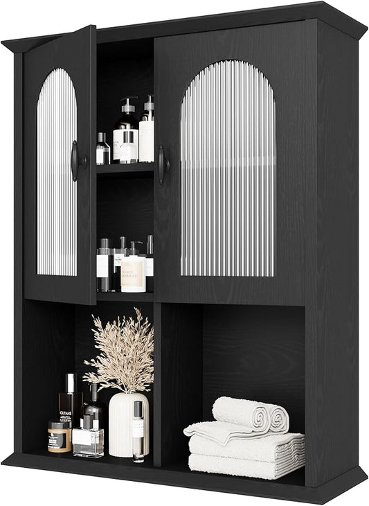 CJL Bathroom Wall Cabinet with Fluted Door, 23.6'' x 29.5'' Medicine Cabinet by Unknown