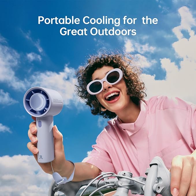 JISULIFE Portable Handheld Fan, 4000mAh Rechargeable Mini, 5 Speed Strong Wind - Image 7