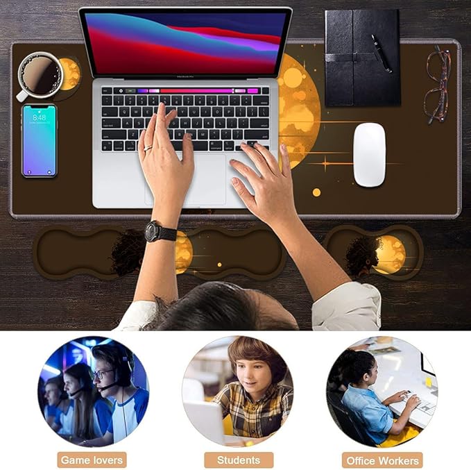 Ergonomic Keyboard Wrist Rest & Mouse Pad Wrist Rest Set, Large XXL Gaming Desk - Image 7