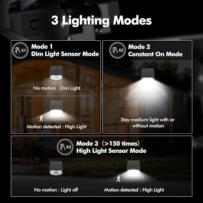 AloftSun Solar Motion Sensor Outdoor Lights, Waterproof Motion Sensor Spot - Image 3