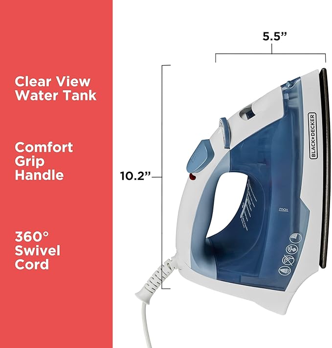 BLACK+DECKER Easy Steam Compact Iron - Image 8