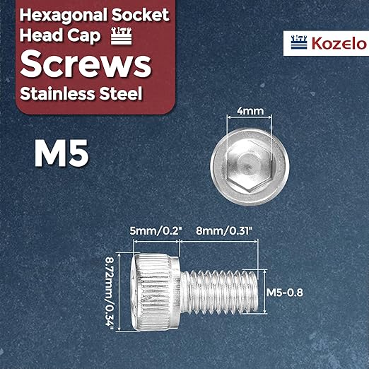 Kozelo 50pcs Socket Head Cap Screws - Image 2