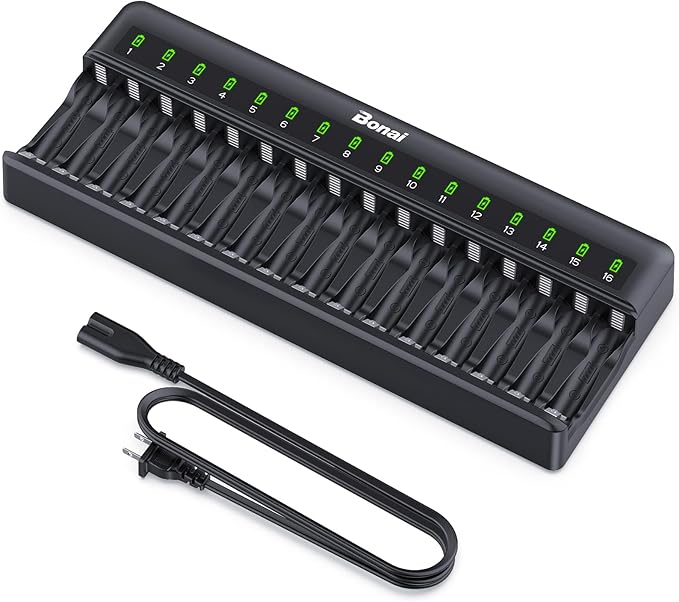 BONAI AA AAA Battery Charger 16 Bay by BONAI