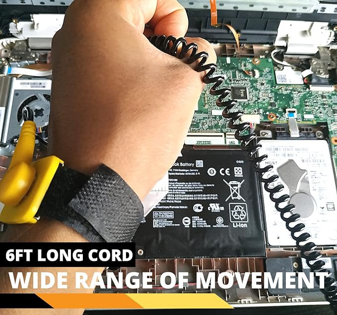 Safe ESD Anti Static Wrist Strap Band Long Earthing Wristband Grounding Bracelet - Image 3