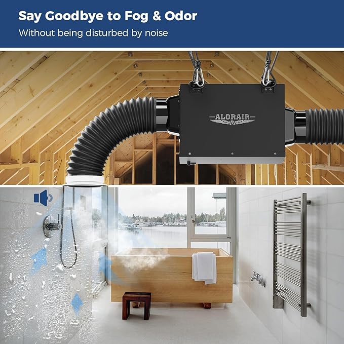 ALORAIR 4 Inch Inline Bathroom Exhaust Fan – Ultra Quiet 170 CFM Ventilation Fan - Image 3
