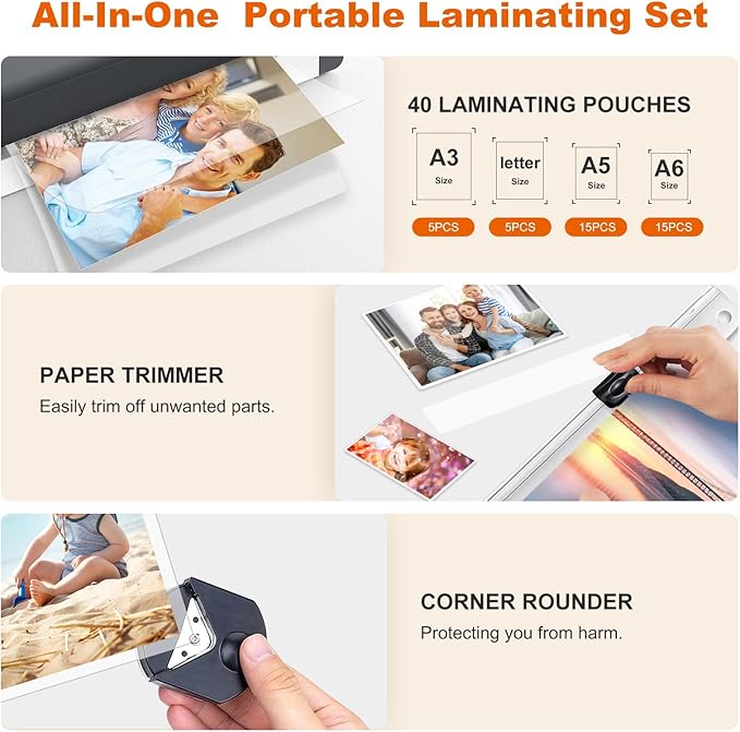 Bonsaii Laminator, 13 Inch 7-in-1 Thermal Laminator Machine - Image 6