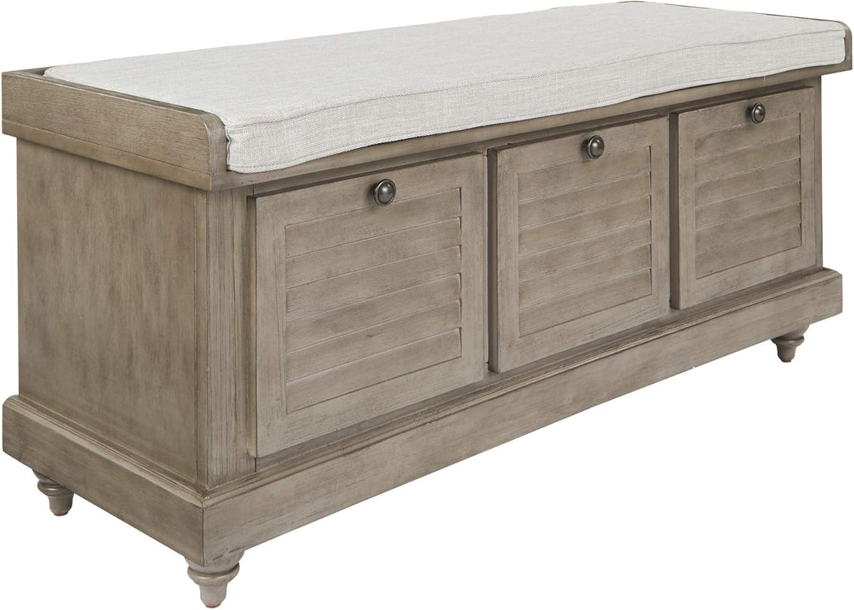 osp home furnishings dover coastal lift-top storage bench, main product view