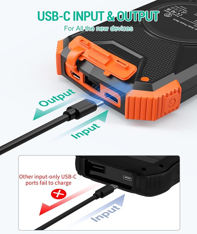 BLAVOR Solar Power Bank 10, Portable Wireless Charger, 20W Fast Charging - Image 4