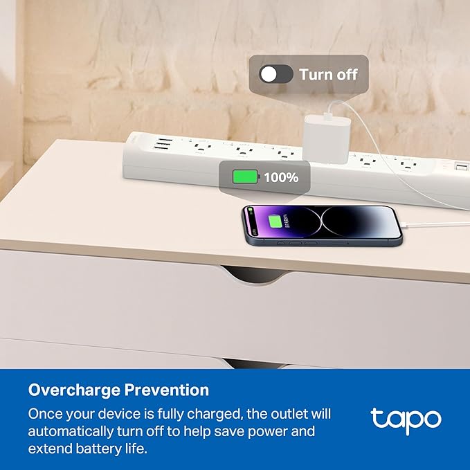 Tapo Smart Wi-Fi Power Strip- 6 Individually Controlled Smart Outlets and 3 USB - Image 9