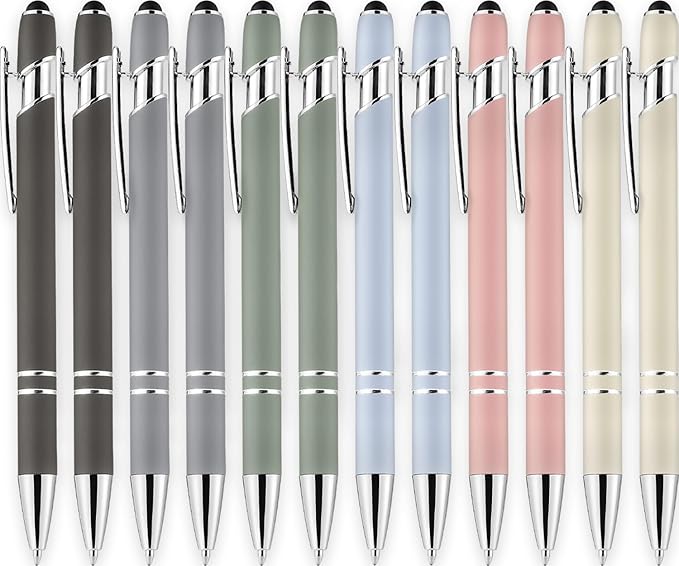 LINFANC 12 Pack Morandi Ballpoint Pen by LINFANC