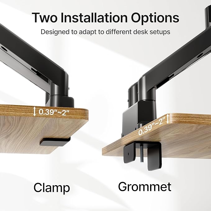 monTEK Dual Monitor Mount Monitor Arms - Image 5