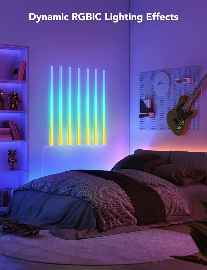 Govee Glide RGBIC Wall Lights, Music Wall Lights Works - Image 6