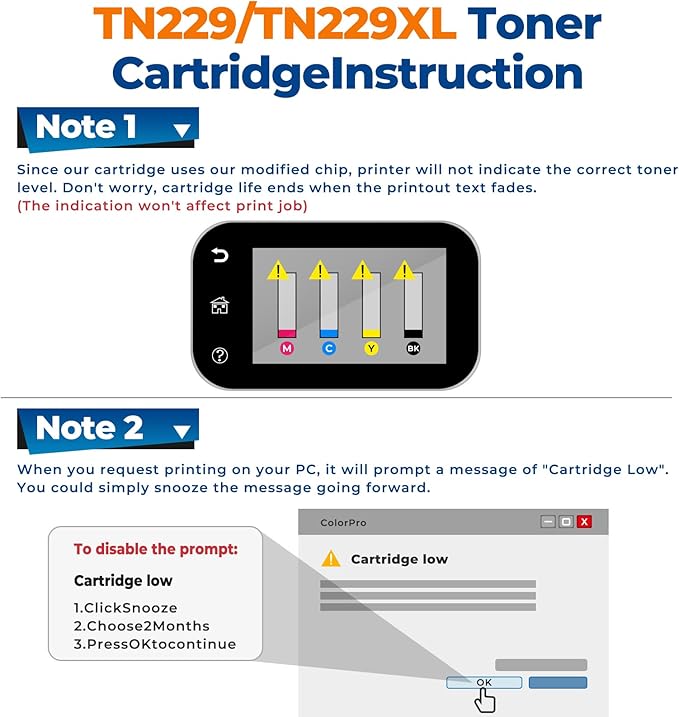 Compatible Brother TN229XL Toner Cartridges MFC-L3780CDW MFC-L3720CDW - Image 6