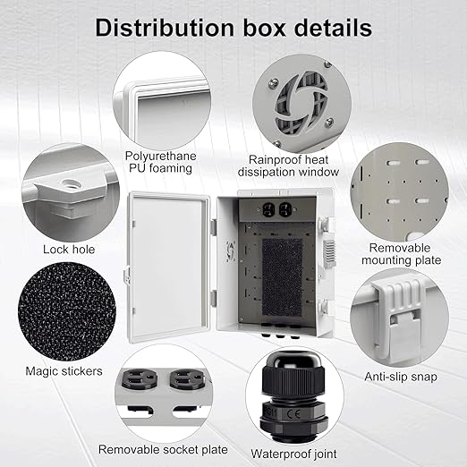 Namunanee Outdoor Electrical Junction Box, ABS Water Resistant Enclosure - Image 6