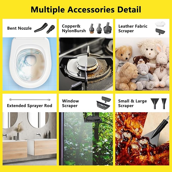 2026 New 3 Level Adjustable Pressurized Handheld Steam Cleaner - Image 6
