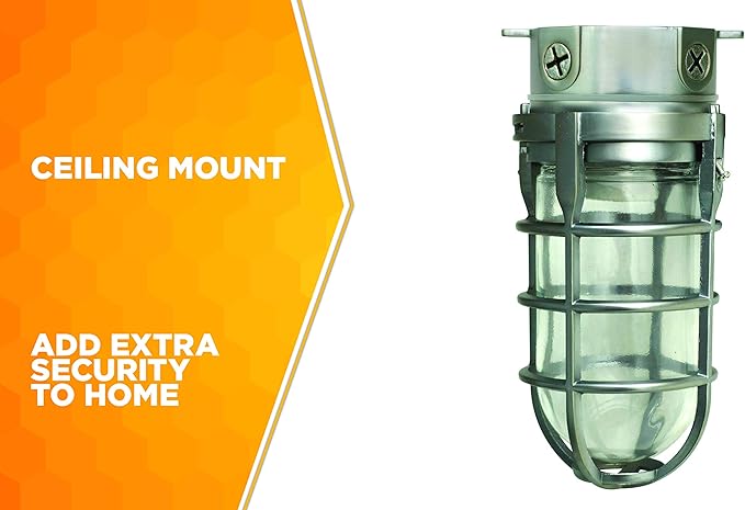 Woods L1706BS Vandal Resistant 150W Incandescent Security Light; Ceiling Mount; - Image 3