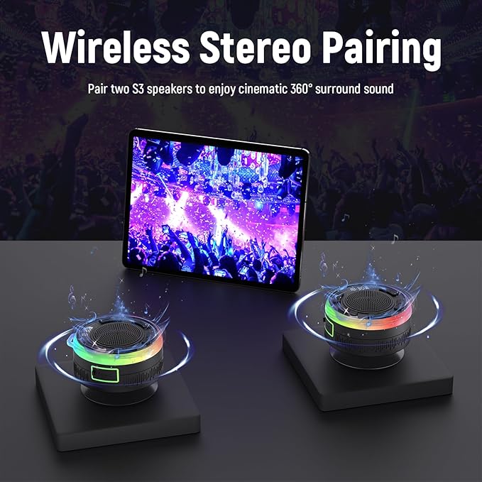 IPX7 Waterproof Shower Bluetooth Speaker, Portable Small Speaker - Image 5