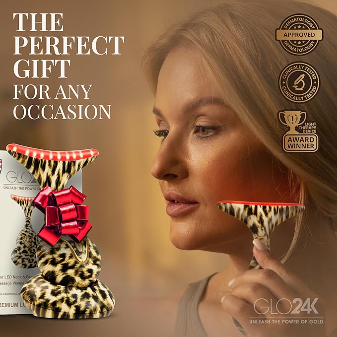 GLO24K Red Light for Face and Neck Beauty Device – Triple LED Action & - Image 6