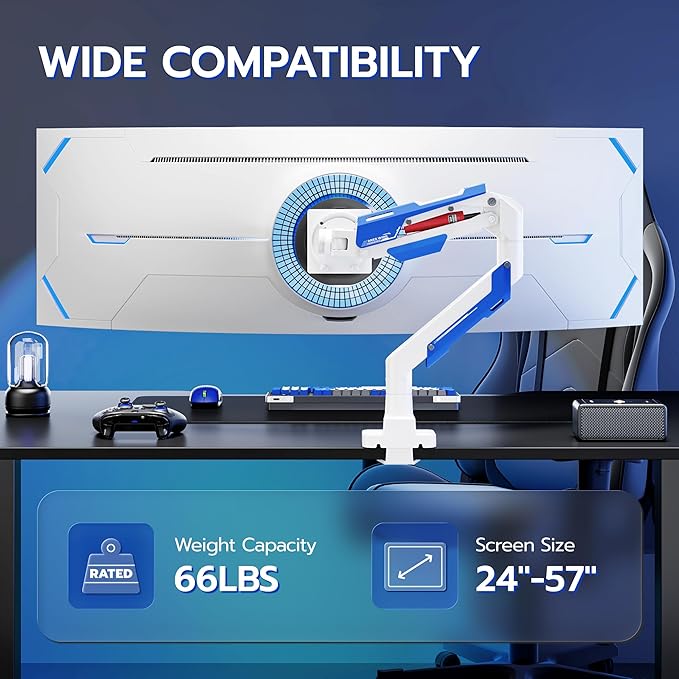 ARES WING Heavy Duty Single Monitor Arm - Image 3